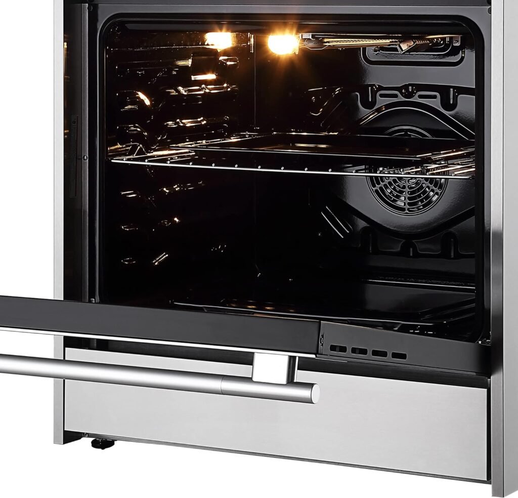 Empava Slide-In Gas Range 30 Single Oven 5.0 Cu. Ft, with 5 Sealed High-Low Burners  Touch Timer, Heavy Duty Continuous Grates in Stainless Steel, 30 Inch