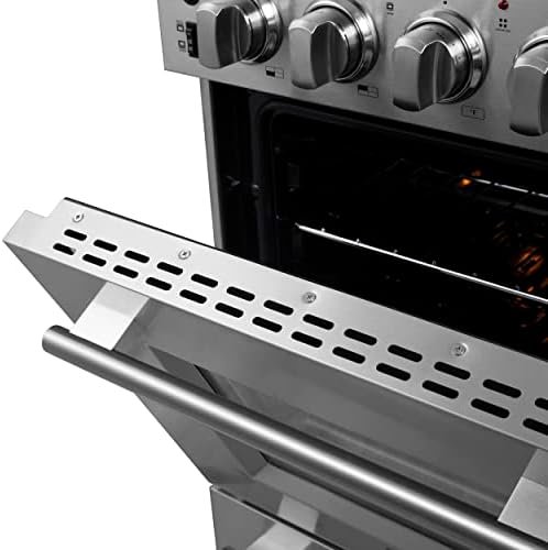FORNO Loiano Full Electric 24 Inch. Freestanding Range and Oven with 4 Electric Burners Ceramic Cooktop - 2.3 Cu.Ft. Stainless Steel Oven with Control Knobs and Pro-Style Handle FORNO Loiano Full Electric 24 Inch. Freestanding Range and Oven with 4 Electric Burners Ceramic Cooktop - 2.3 Cu.Ft. Stainless Steel Oven with Control Knobs and Pro-Style Handle