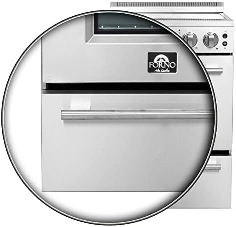 FORNO Loiano Full Electric 24 Inch. Freestanding Range and Oven with 4 Electric Burners Ceramic Cooktop - 2.3 Cu.Ft. Stainless Steel Oven with Control Knobs and Pro-Style Handle FORNO Loiano Full Electric 24 Inch. Freestanding Range and Oven with 4 Electric Burners Ceramic Cooktop - 2.3 Cu.Ft. Stainless Steel Oven with Control Knobs and Pro-Style Handle