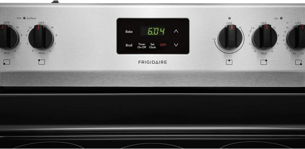 Frigidaire FCRE3052AS 30 Freestanding Electric Range with 5.3 cu. ft. Capacity Quick Boil Store-More Storage Drawer and SpaceWise Expandable Elements in Stainless Steel