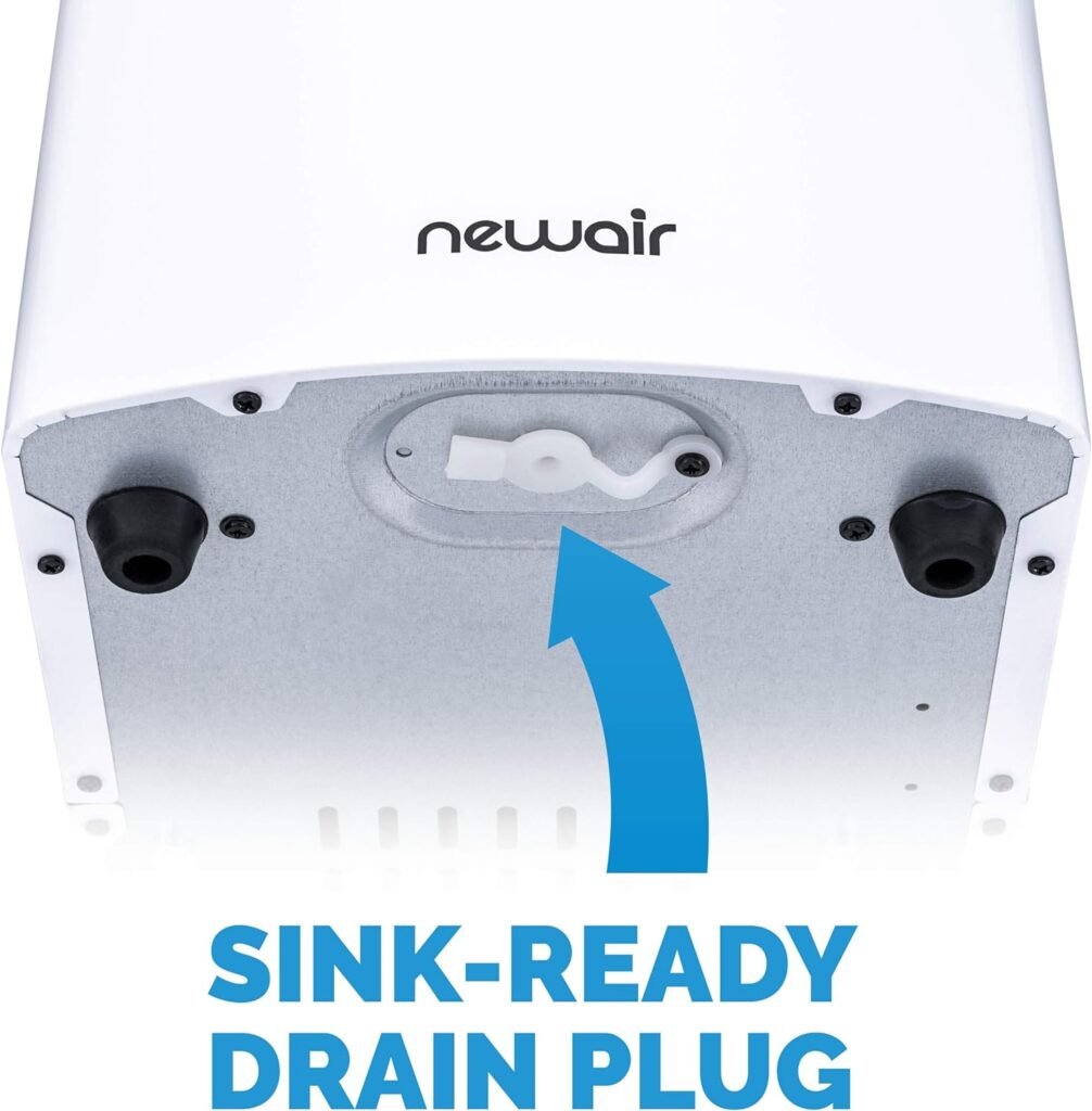 Newair Portable Countertop Ice Maker, Silver | 33 lbs. Of Ice A Day, Ice Cubes Ready In 8 Minutes With 2 Ice Bullet Sizes | Ideal For Home, Office, Bar, RV NIM033SS00