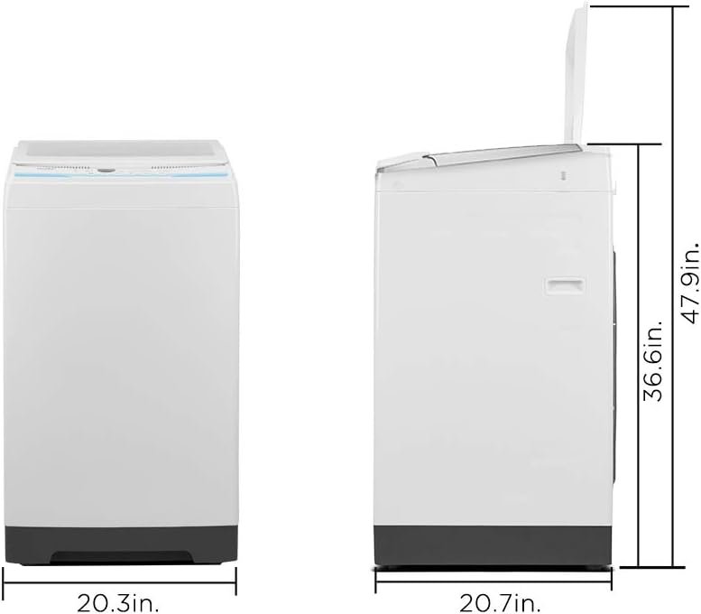COMFEE’ Portable Washing Machine, 0.9 Cu.ft Compact Washer With LED Display, 5 Wash Cycles, 2 Built-in Rollers, Space Saving Full-Automatic Washer, Ideal for RV/Dorm/Apartment, Ivory White
