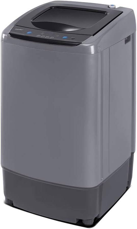 Comfee Portable Washing Machine, 0.9 cu.ft Compact Washer With LED Display, 5 Wash Cycles, 2 Built-in Rollers, Space Saving Full-Automatic Washer