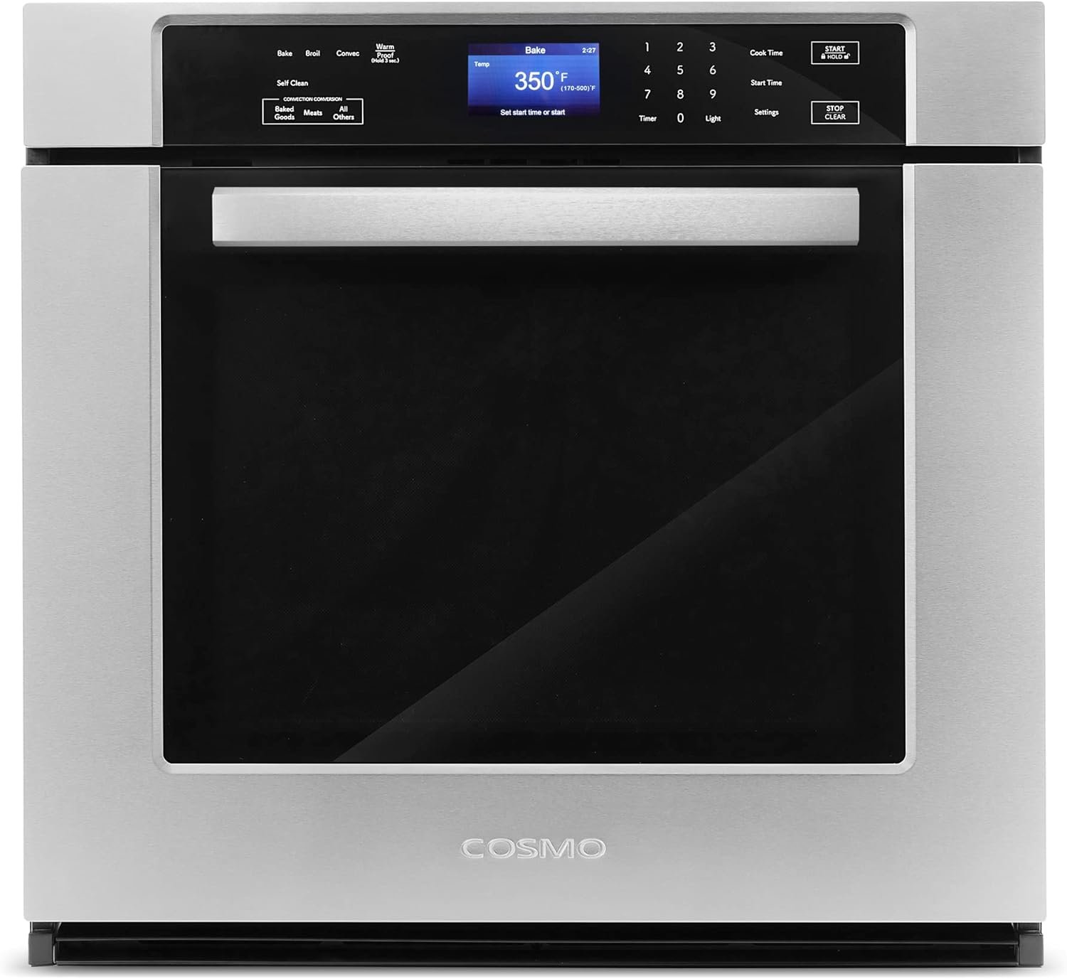 COSMO COS-30ESWC 30 in. 5 cu. ft. Single Electric Wall Oven with True European Convection and Self Cleaning