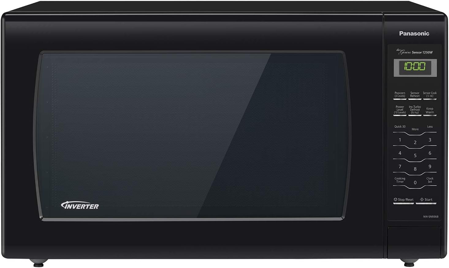 Panasonic Microwave Oven NN-SN936B Black Countertop with Inverter Technology and Genius Sensor, 2.2 Cubic Foot, 1250W