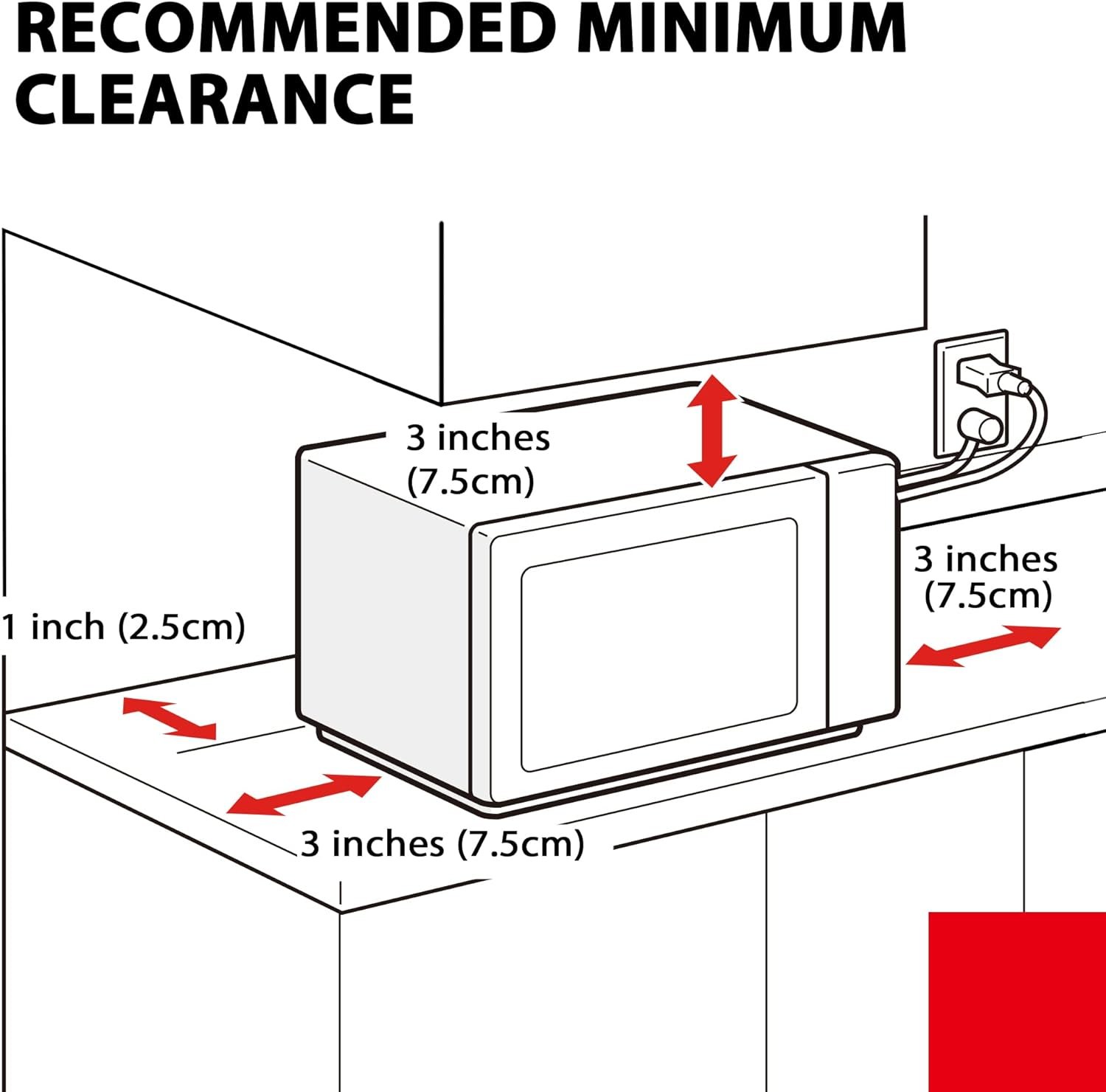 TOSHIBA 0.9 Cu Ft 900W Countertop Microwave, 10.6 Turntable, 6 Menus, Mute, ECO Mode, Child Lock, Black Stainless Steel