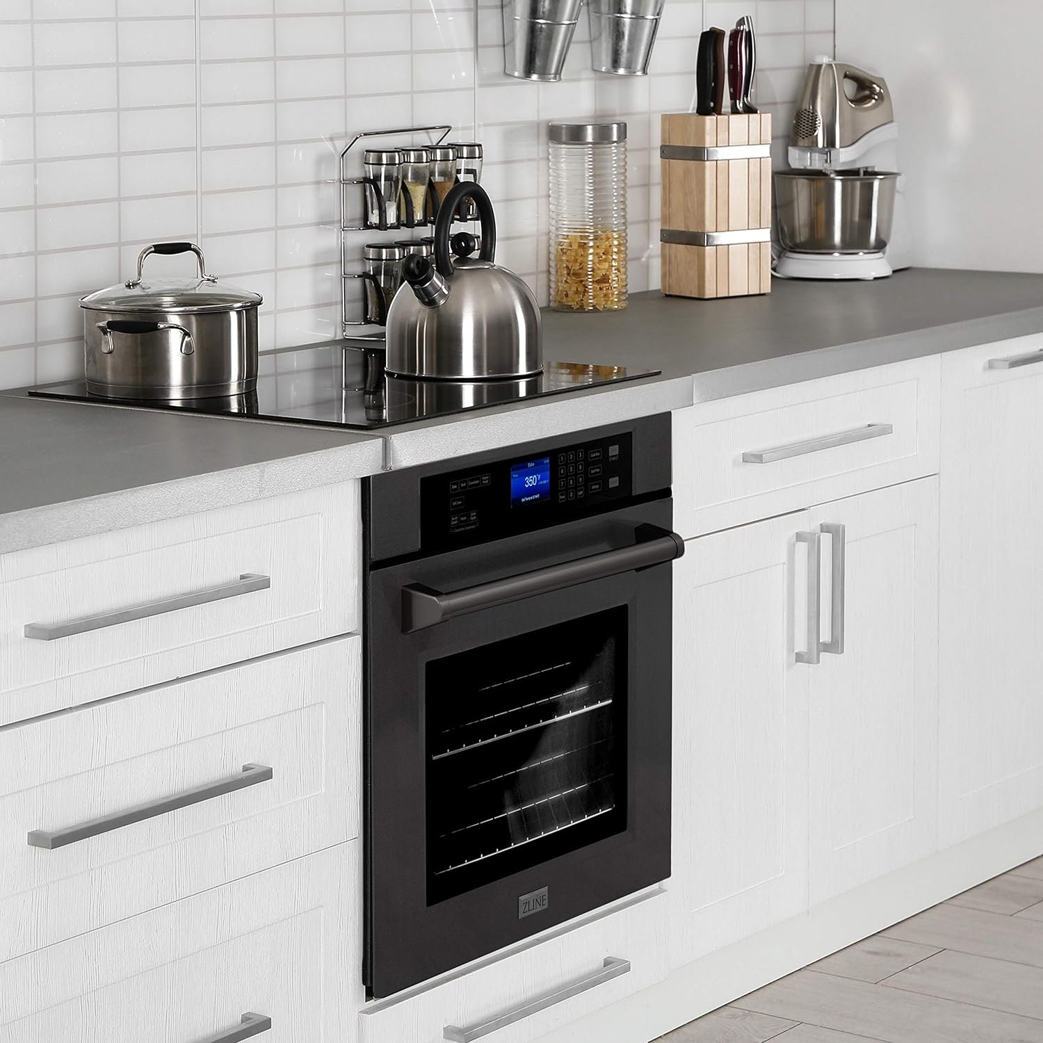 ZLINE 30 Professional Single Wall Oven with Self Clean and True Convection in Black Stainless Steel (AWS-30-BS)
