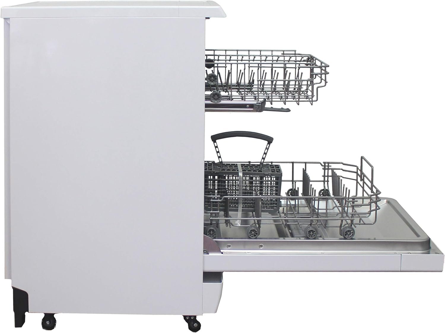 SPT SD-9263W 18″ Wide Portable Dishwasher with ENERGY STAR, 6 Wash Programs, 8 Place Settings and Stainless Steel Tub – White