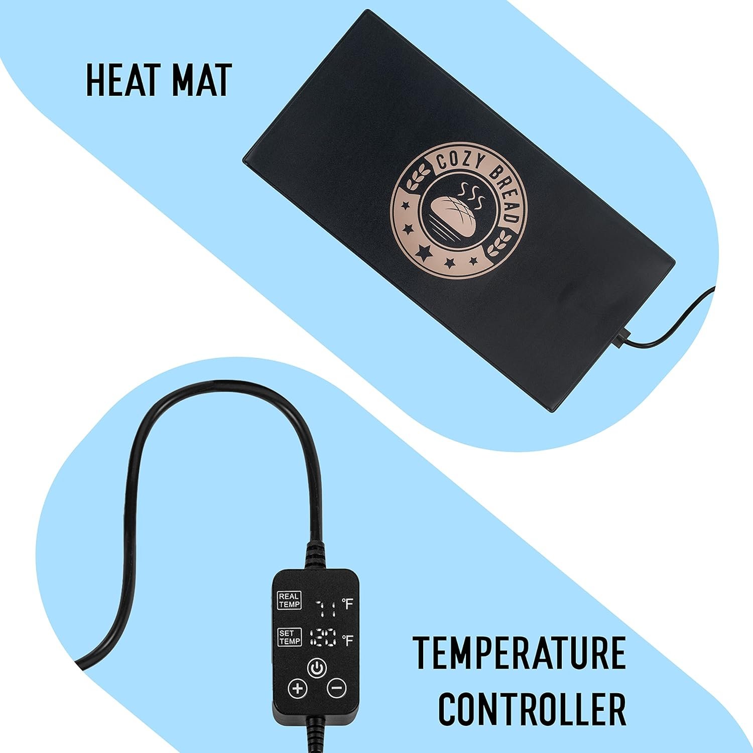 Warming Mat (GEN3) | Thermostat Controlled Portable Bread Proofer (10 x 21) | Love What You Bake - Proof Dough, Keep Baked Goods Warm, Fermentation