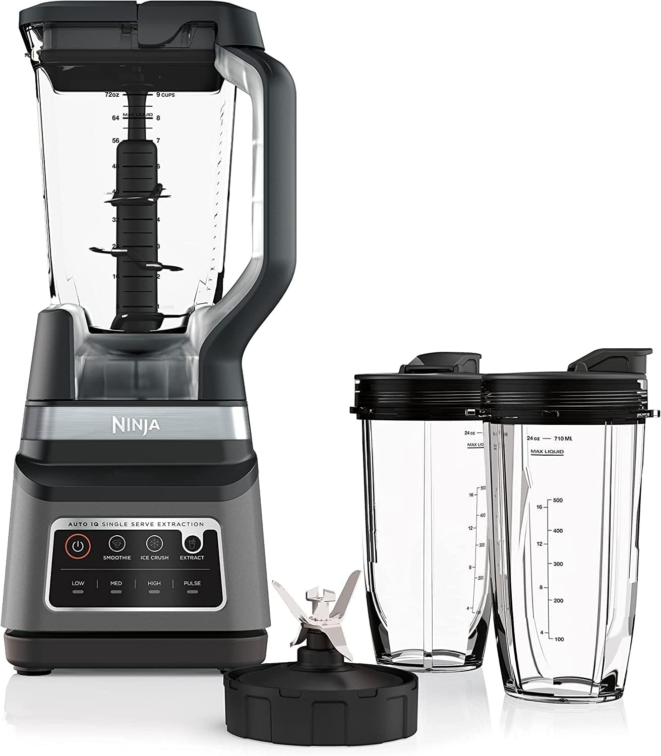 Ninja BN751 Professional Plus DUO Blender, 1400 Peak Watts, 3 Auto-IQ Programs for Smoothies, Frozen Drinks  Nutrient Extractions, 72-oz. Total Crushing Pitcher  (2) 24 oz. To-Go Cups, Black