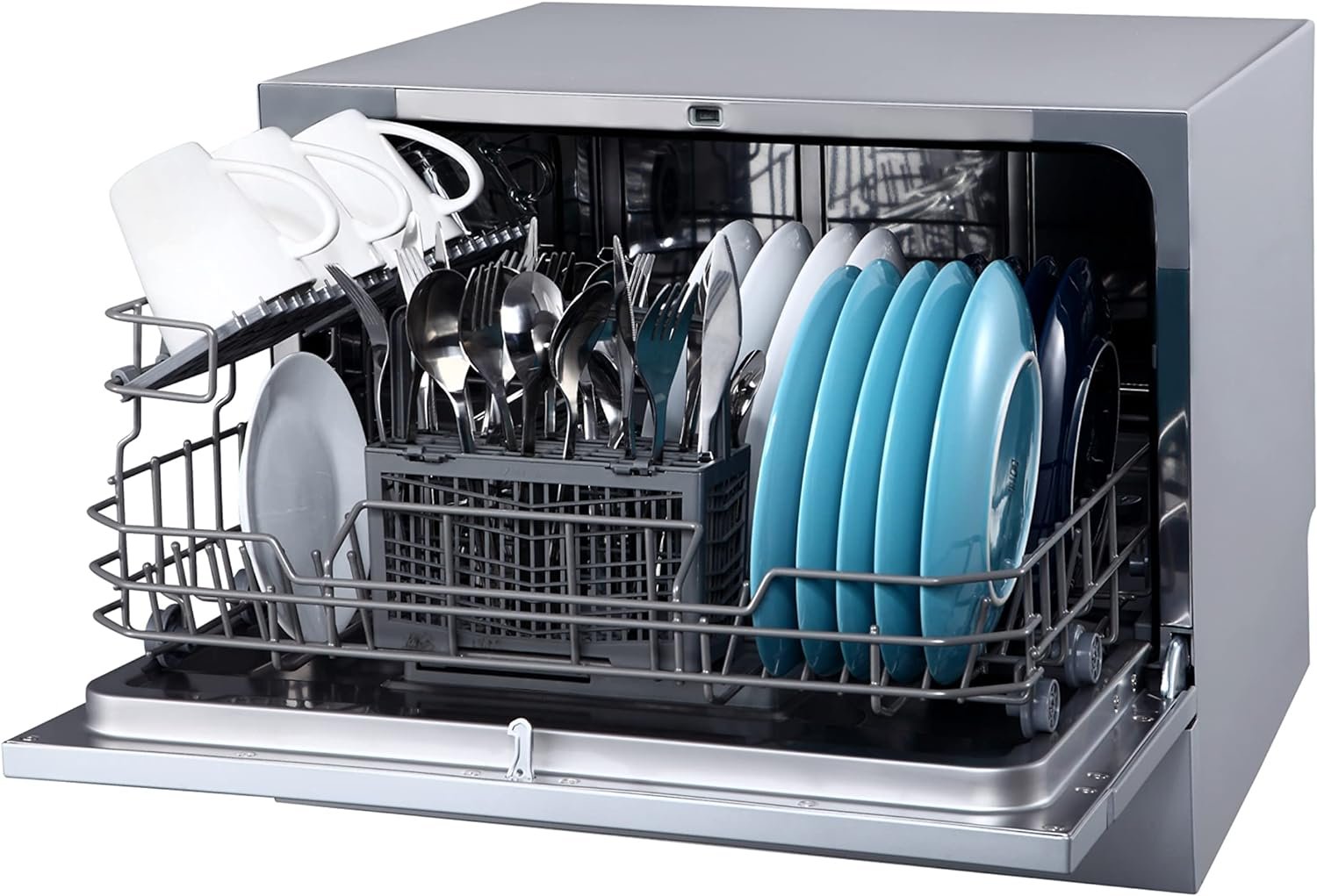 EdgeStar DWP62WH 6 Place Setting Portable Countertop Dishwasher - White