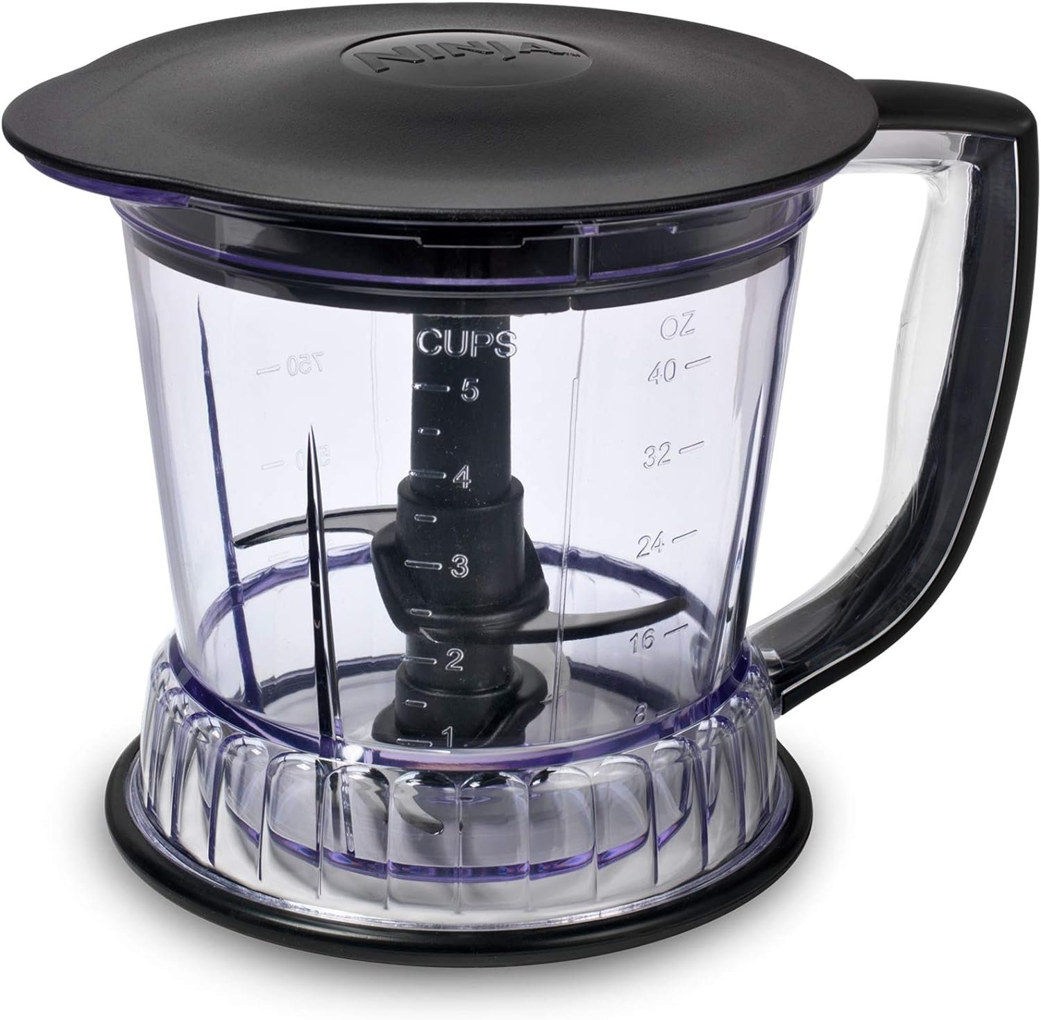 Ninja QB1004 Blender/Food Processor with 450-Watt Base, 48oz Pitcher, 16oz Chopper Bowl, and 40oz Processor Bowl for Shakes, Smoothies, and Meal Prep,Black