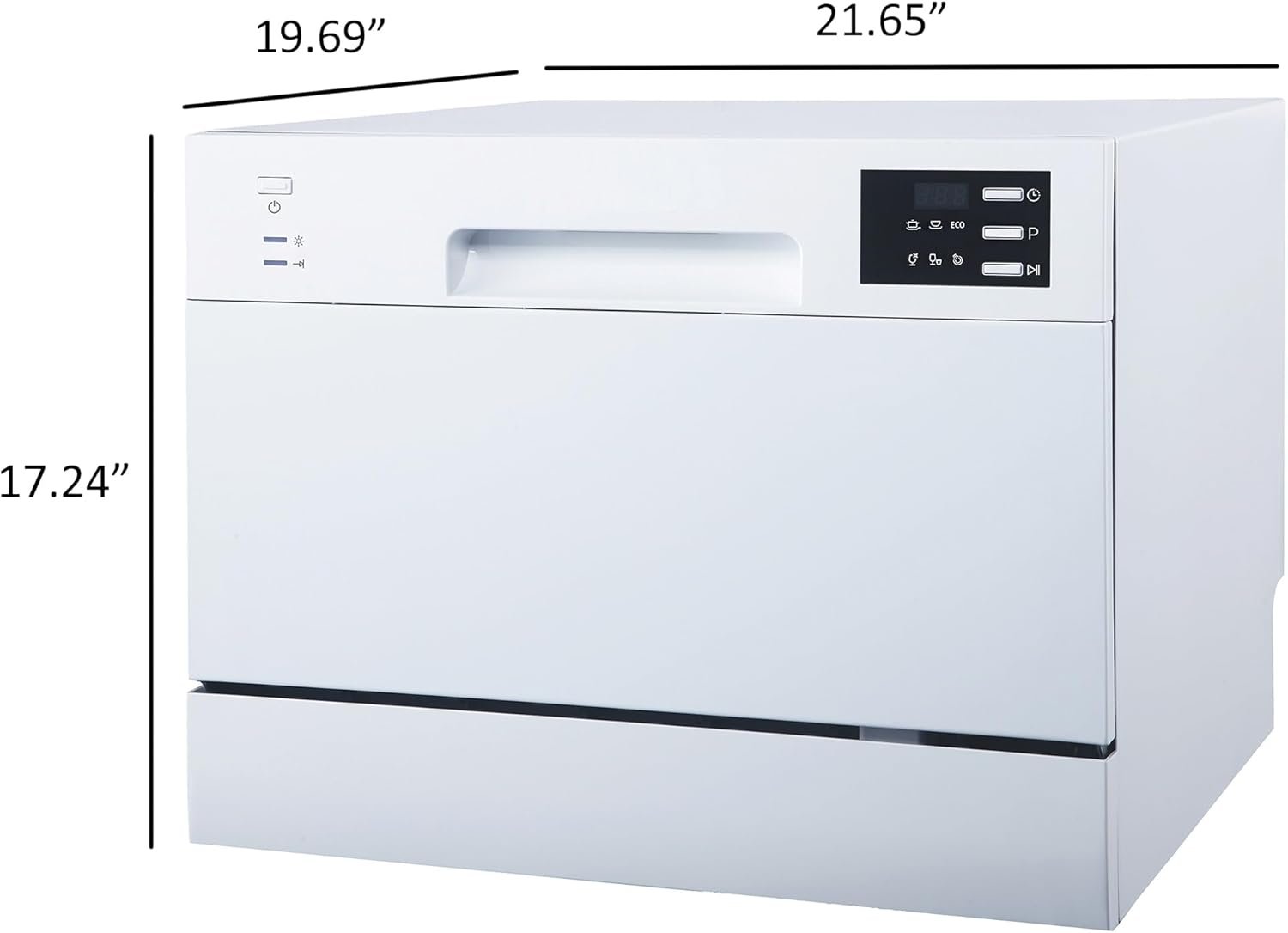 SPT SD-2225DWA Energy Star Countertop Dishwasher with Delay Start  LED – White