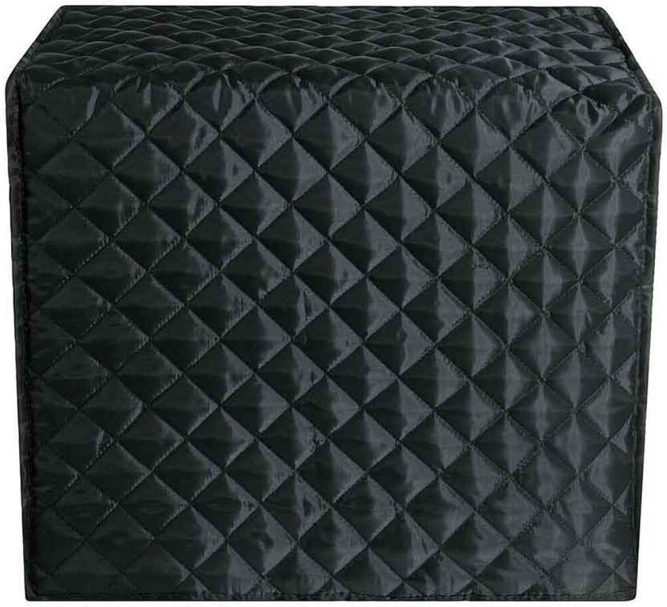 Bread Maker Cover, Cotton Quilted Diamond Stitching Bakeware Protector,Kitchen Toaster Appliance Dust Cover, Machine Washable(Black, 17x11x15)