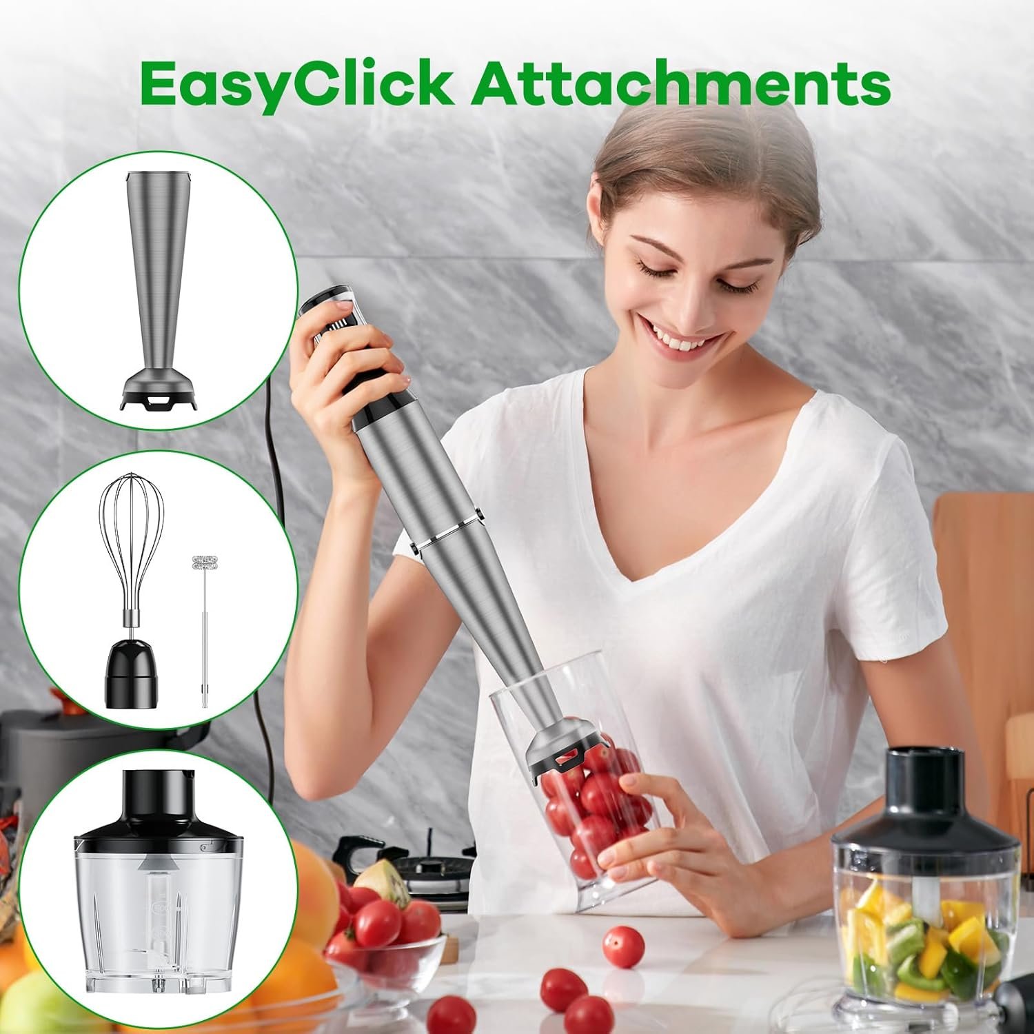 Immersion Blender Handheld Hand Blender 1100W Review